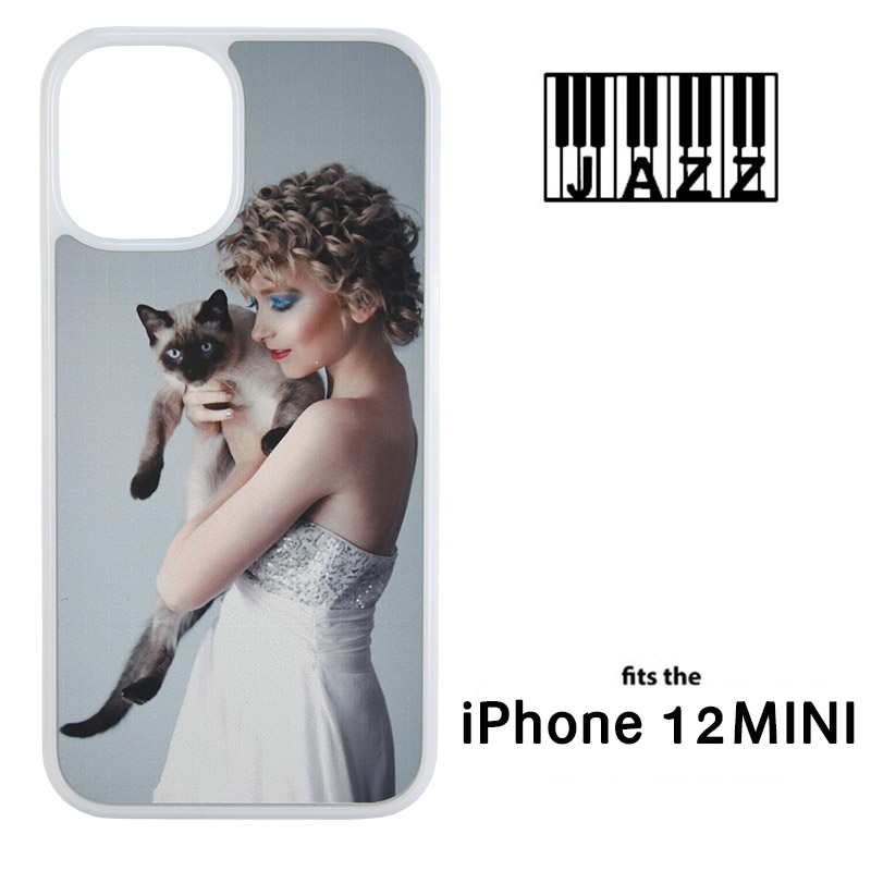 iPhone® 12 Mini Jazz™ Sublimation Blank Plastic Case - White w/ Aluminum Insert