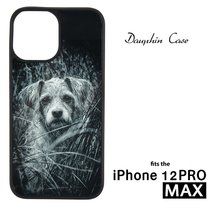 iPhone® 12 Pro Max Dauphin™ Sublimation Blank Rubber Case - Black w/ Aluminum Insert