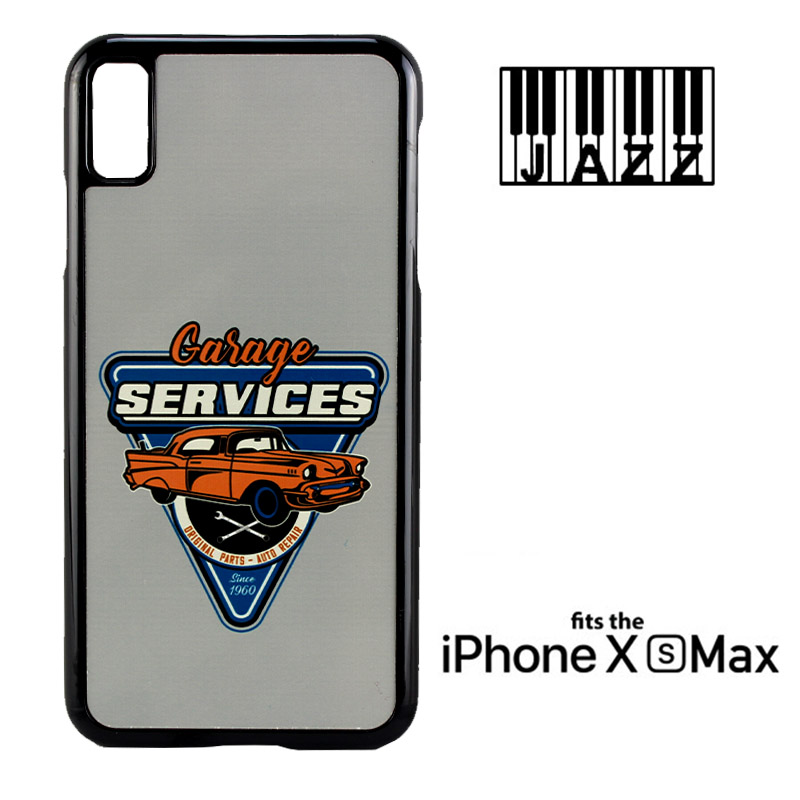 iPhone® XS Max  Jazz™ Sublimation Plastic Case - Black w/ White Aluminum Insert