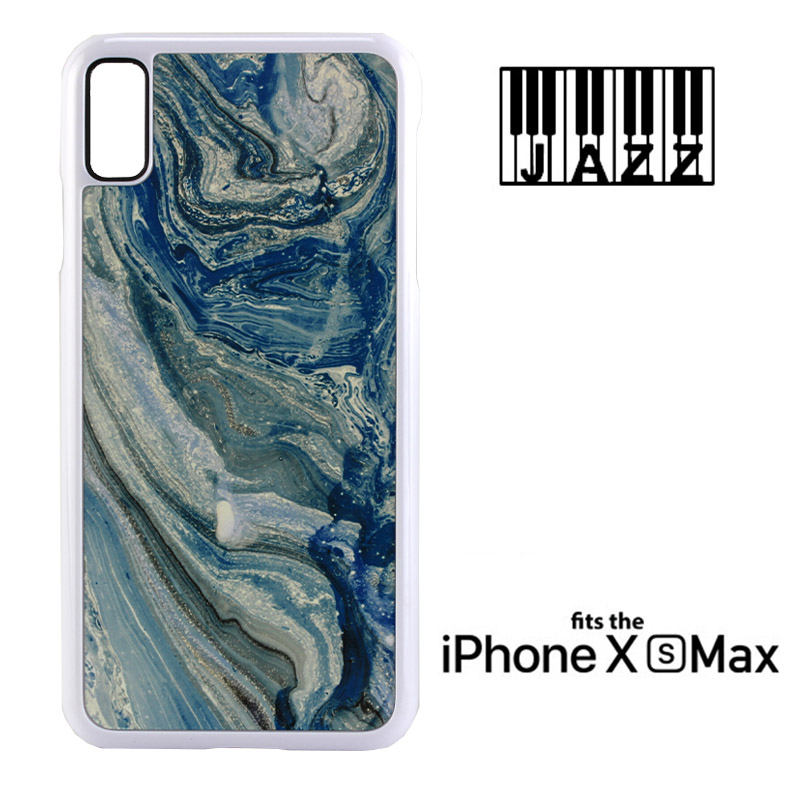 iPhone® XS Max  Jazz™ Sublimation Plastic Case - White w/ White Aluminum Insert