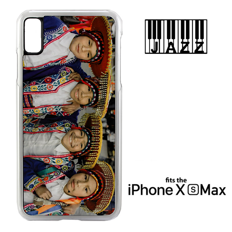 iPhone® XS Max  Jazz™ Sublimation Plastic Case - Clear w/ White Aluminum Insert