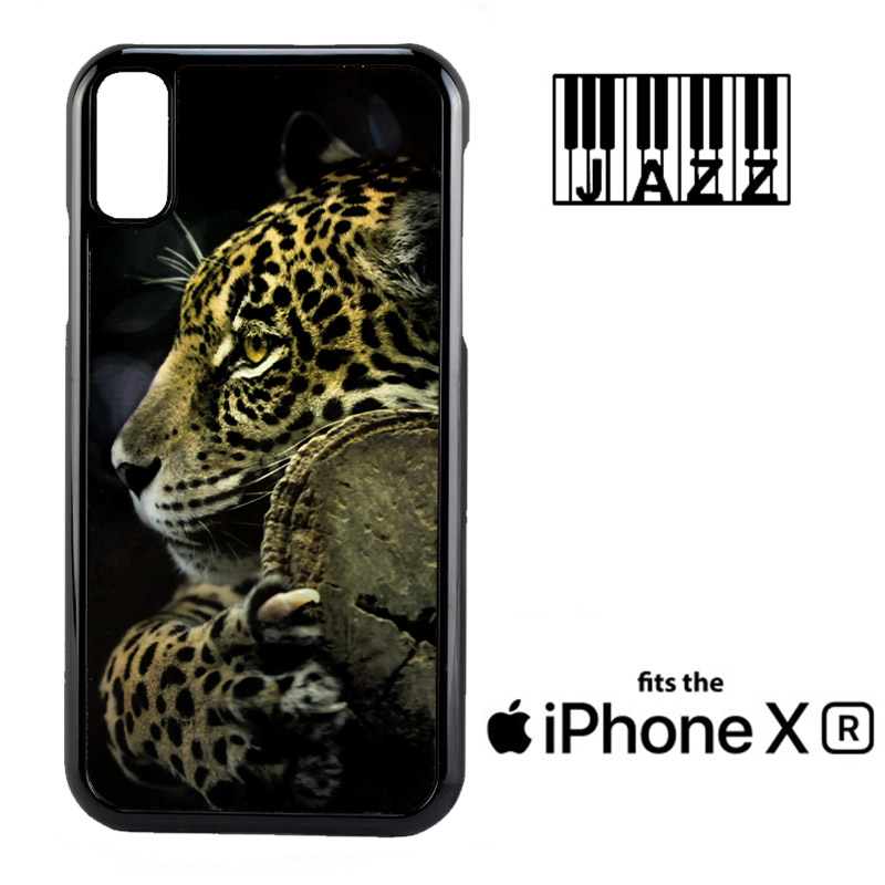iPhone® XR Jazz™ Sublimation Plastic Case - Black w/ White Aluminum Insert