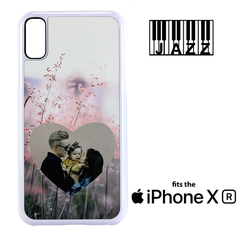 iPhone® XR Jazz™ Sublimation Plastic Case - White w/ White Aluminum Insert