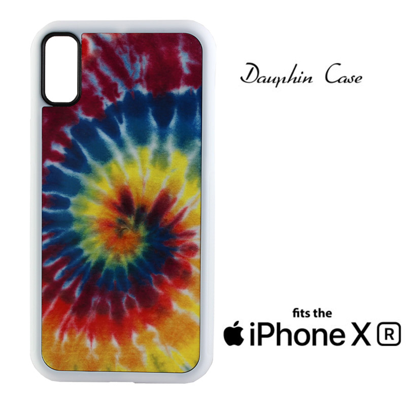 iPhone® XR Dauphin™ Sublimation Rubber Case - White w/ White Aluminum Insert