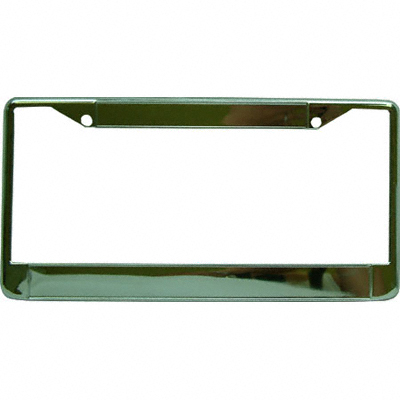 Sublimation Blank Aluminum License Plate Frame - 6.375 x 12.25 - Chrome Finish
