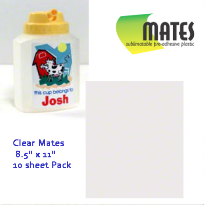 MATES Sublimation Blank Adhesive Plastic - 8.5