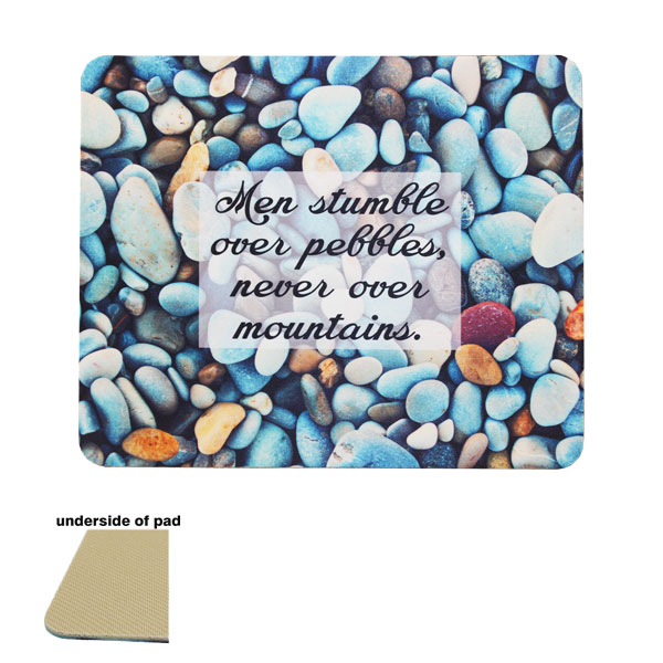 DyeTrans Sublimation Blank Mousepad - 7.75 x 9.25 - Rectangle - 2.5mm - Tan-Backed