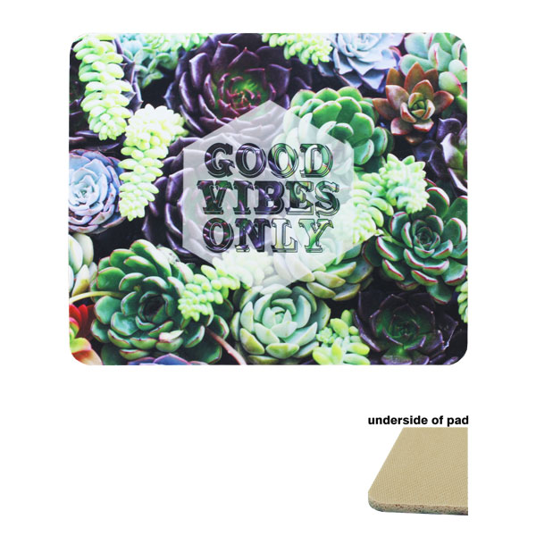 DyeTrans Sublimation Blank Mouse Pad - 7.75" x 9.25" - Rectangle - 5.5mm - Tan-Backed