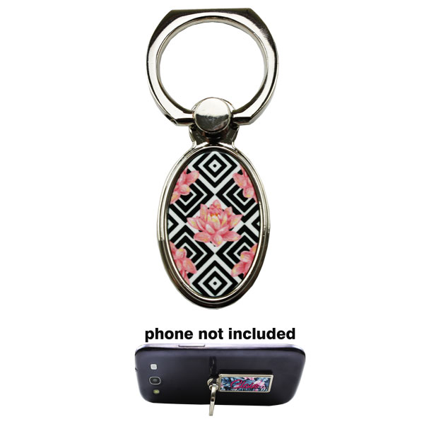 Sublimation Blank Ring Stand Phone Accessory  - .75" x 1.1875" - Oval w/2 Inserts