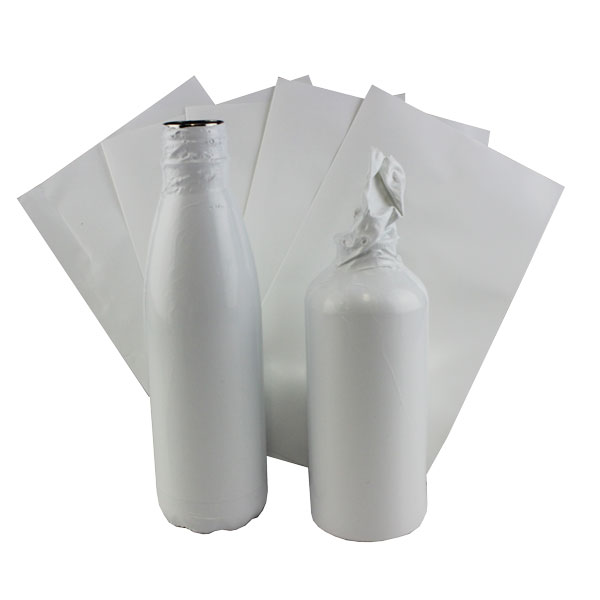 Sublimation Shrink Wrap Films 8 x 12 Inch White Heat Transfer Shrink Films Shrink Wrap Bands Shrink Wrap Bags for Mugs Cups 60 Pieces Blanks Sublimation Tumblers