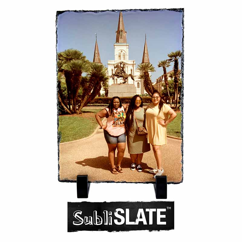 SubliSlate™ Blank Sublimation Slate Plaque - 5.9“ x 7.87" - Rectangle Gloss