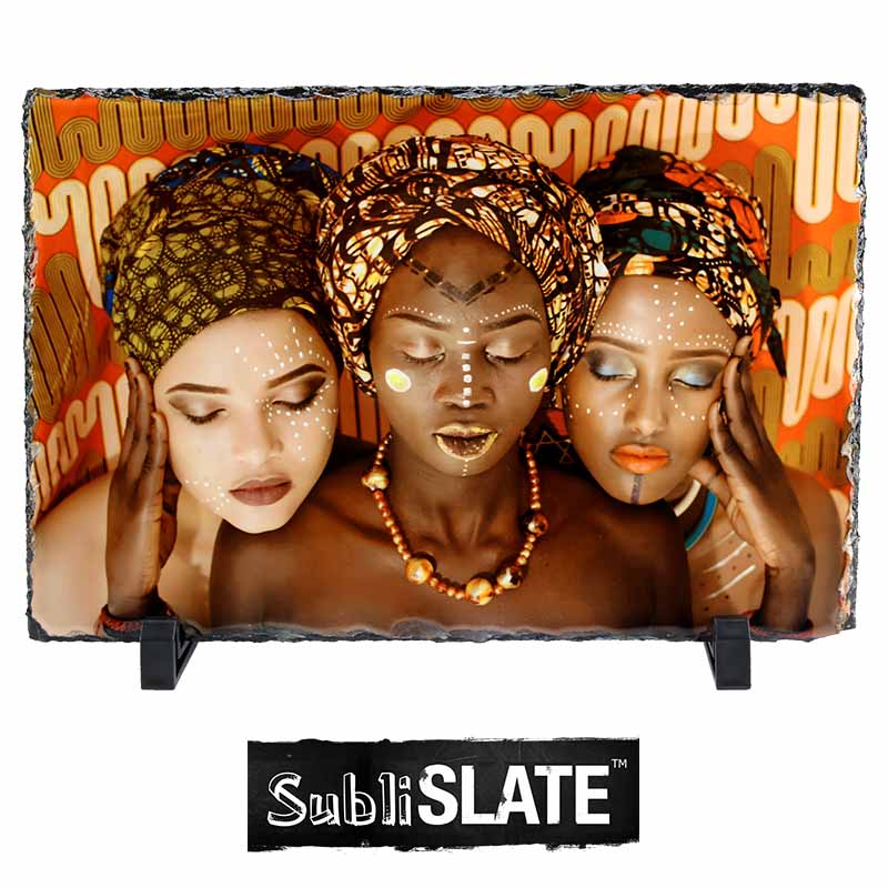 SubliSlate™ Blank Sublimation Slate Glossy Plaque - 7.8" x 11.7" - Rectangle Gloss