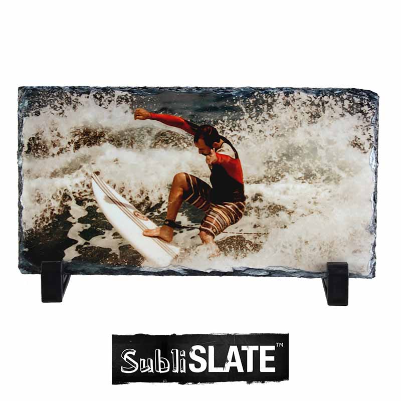 SubliSlate™ Blank Sublimation Slate Plaque - 4.68" x 8.58" - Rectangle Gloss