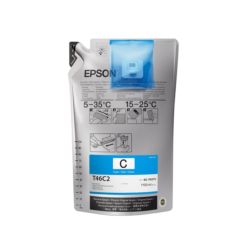 Epson® UltraChrome DS Ink for F6370/F9470 Printers - Cyan - 1.1 Liters