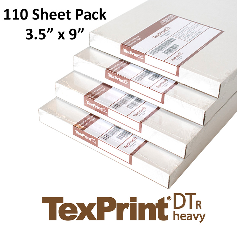 TexPrint® DTR Heavy Sublimation Paper - 110 Sheets - 3.5" x 9"