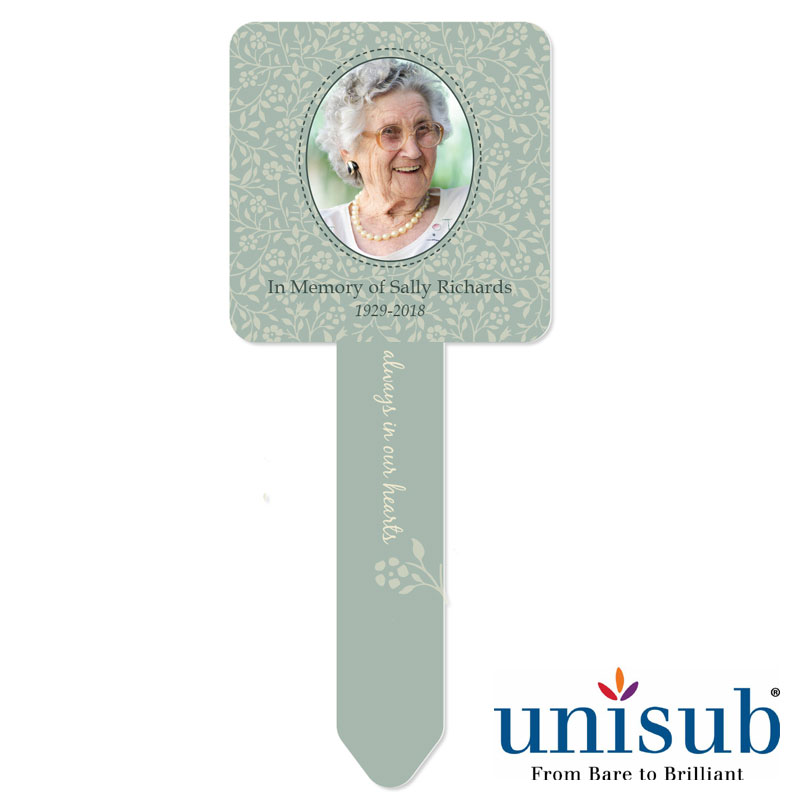 Unisub Sublimation Blank Outdoor Aluminum Garden Stake - 2.75" x 6.9" - Square
