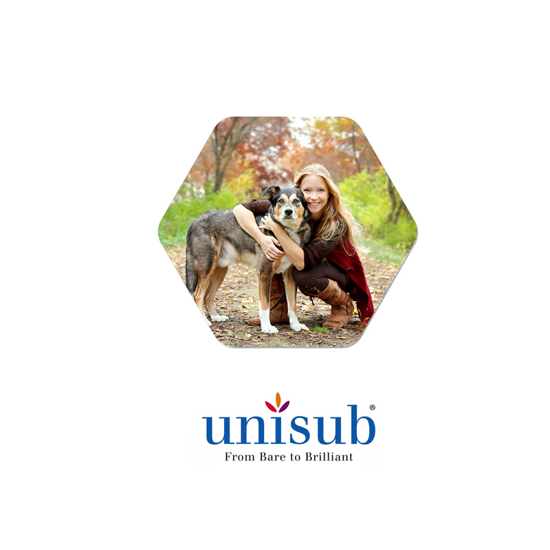 Unisub® Sublimation Blank Aluminum Magnet - Hexagon Shape - w/Magnet