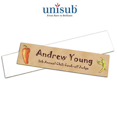 Sublimation 2x10 FRP White Gloss Sublimation Blank Nameplate Insert