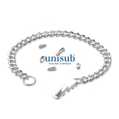 Unisub Silver Plated Charm Bracelet w/5 Bales