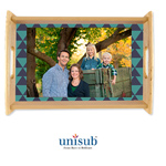 Unisub Sublimation Blank Wood Serving Tray Kits - 13.5” X 19.5” - Natural Finish - 25-Pack