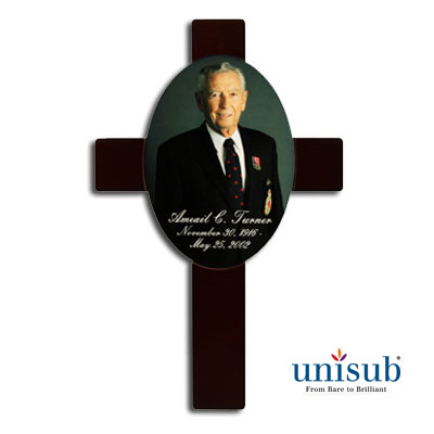 Unisub Cross Award Plaque with Sublimation Blank Hardboard Insert