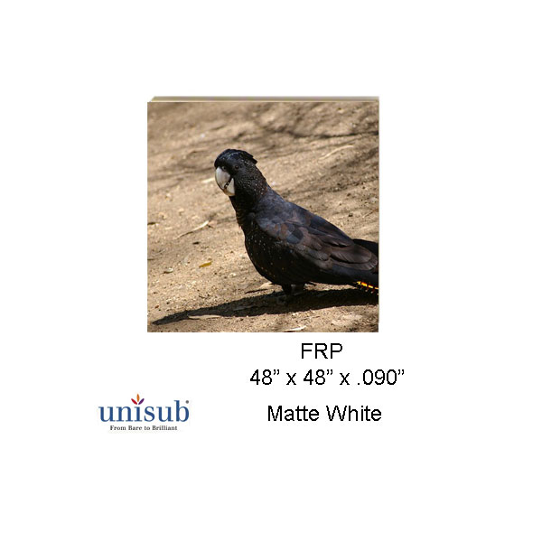 Unisub Sublimation Blank FRP Sheet Stock - 48" x 48" - Matte White - 1-Sided