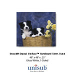 Unisub UniRase Sublimation Blank Hardboard Sheet Stock - 48" x 48" - Gloss White - 1/4" Thick