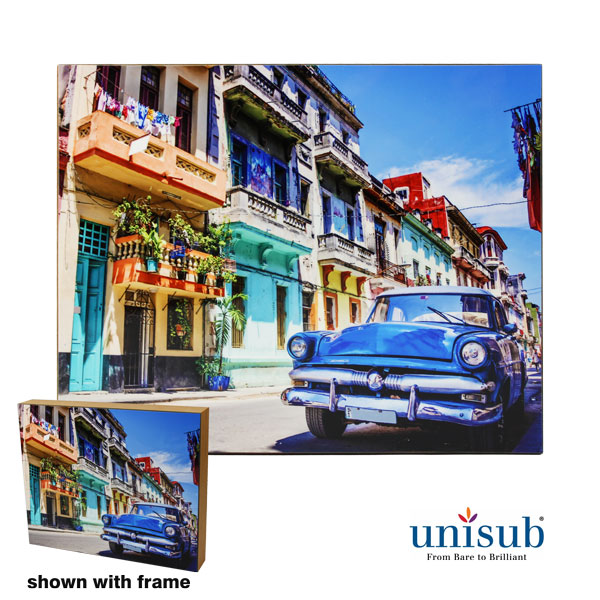 8x10 Unisub Sublimation Blank Hardboard for ShoutBox - Gloss White