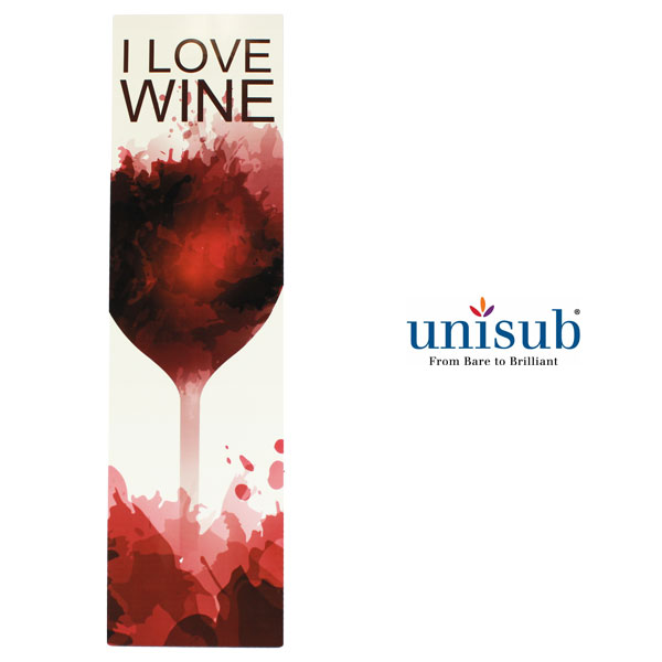 Unisub Sublimation Blank Hardboard Insert for Wood Wine Box - 3.73 x 13.585