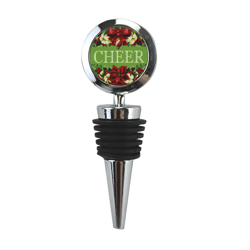 Metal Wine Stopper - Round - with Aluminum Inserts