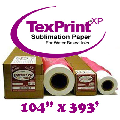 TexPrint XP105 Light Sublimation Transfer Paper - 104" x 393 foot roll
